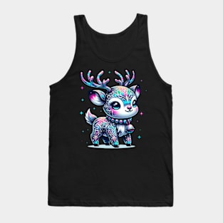 Reindeer Winter Snow Christmas Cute Kawaii Chibi Tank Top